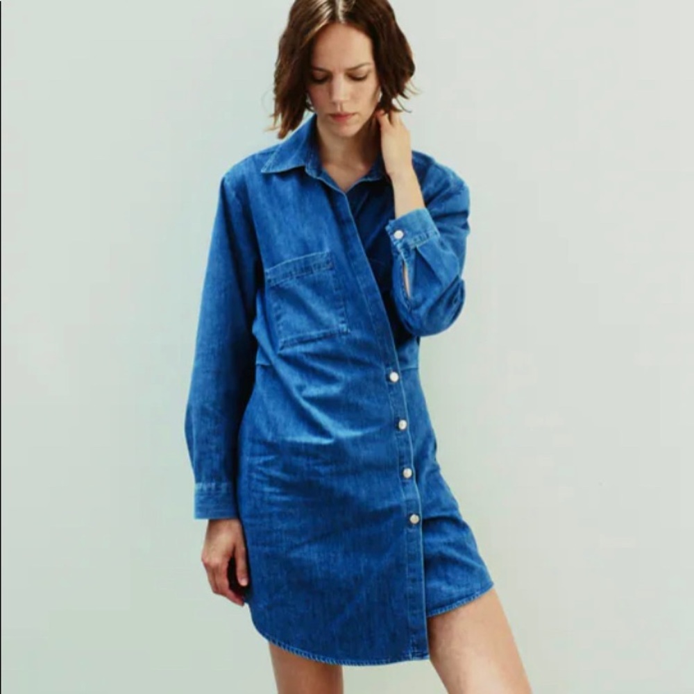 DENIM WRAP DRESS